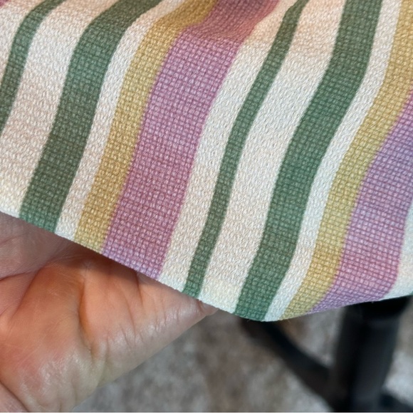 Pastel Sleeveless Top with Peplum and Tie Detail and square neckline Size L - Picture 12 of 14